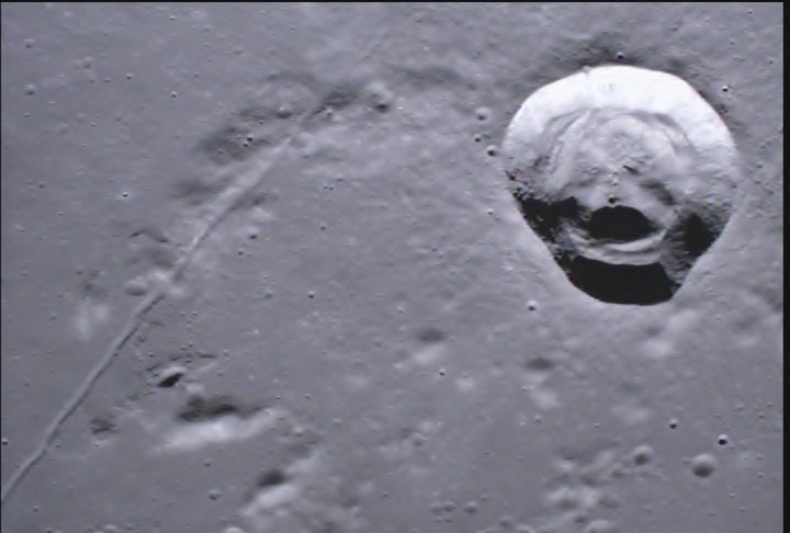 The original MoonKAM frame, before georeferencing